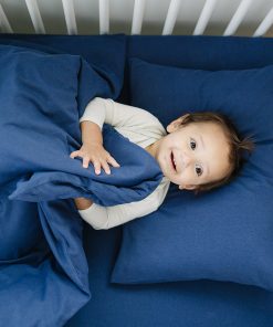 Imperfect Ecolino Crib Sheet, 100% Organic Cotton, Navy Blue