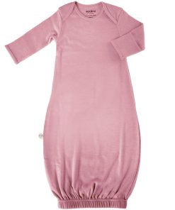 Baby Gown, Merino Wool, 0-6 Months, Blush