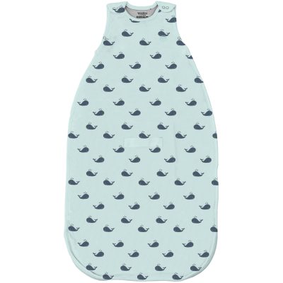 4 Season Ultimate Baby Sleep Bag, Merino Wool & Organic Cotton, Whales