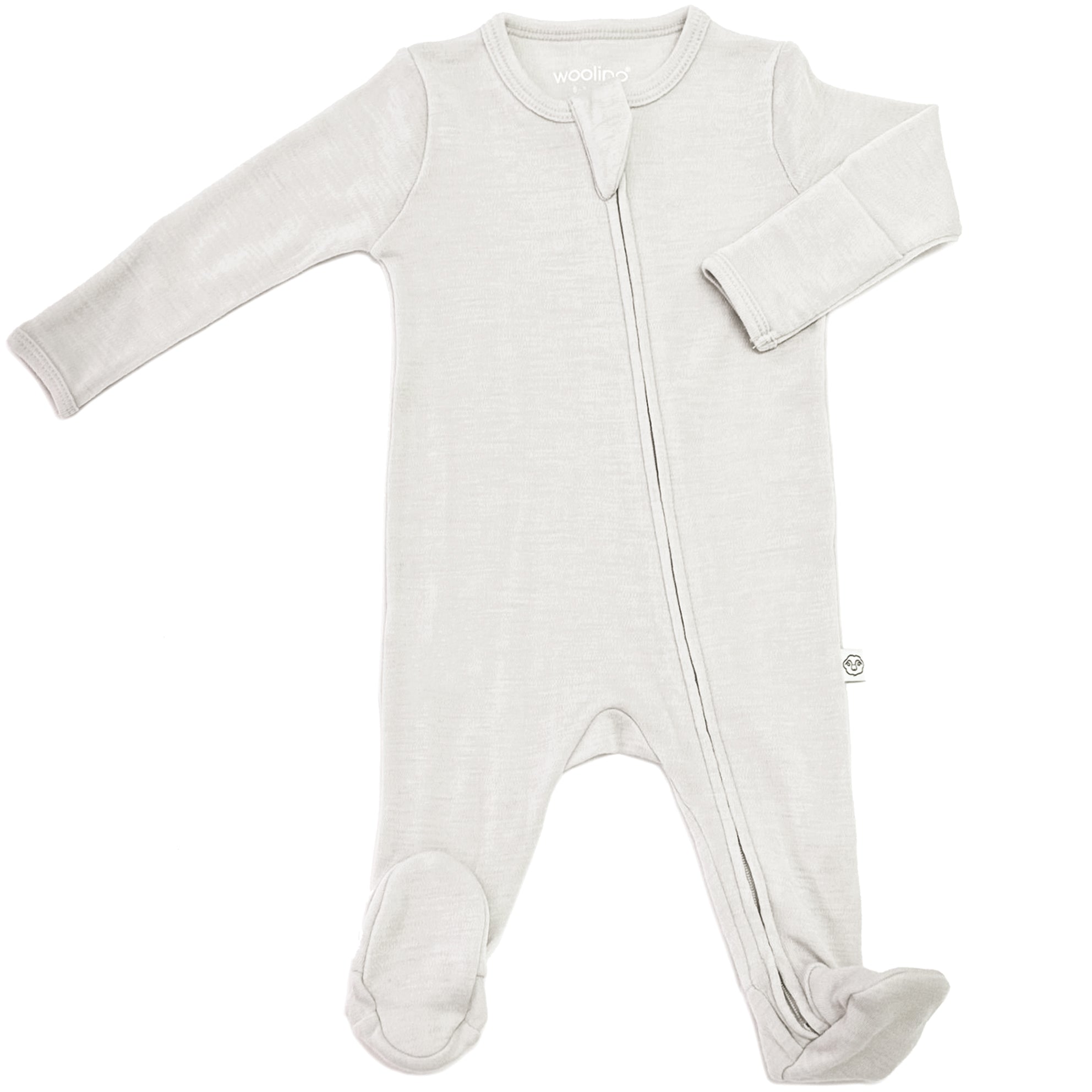 Footie Pajamas, Merino Wool, Oat