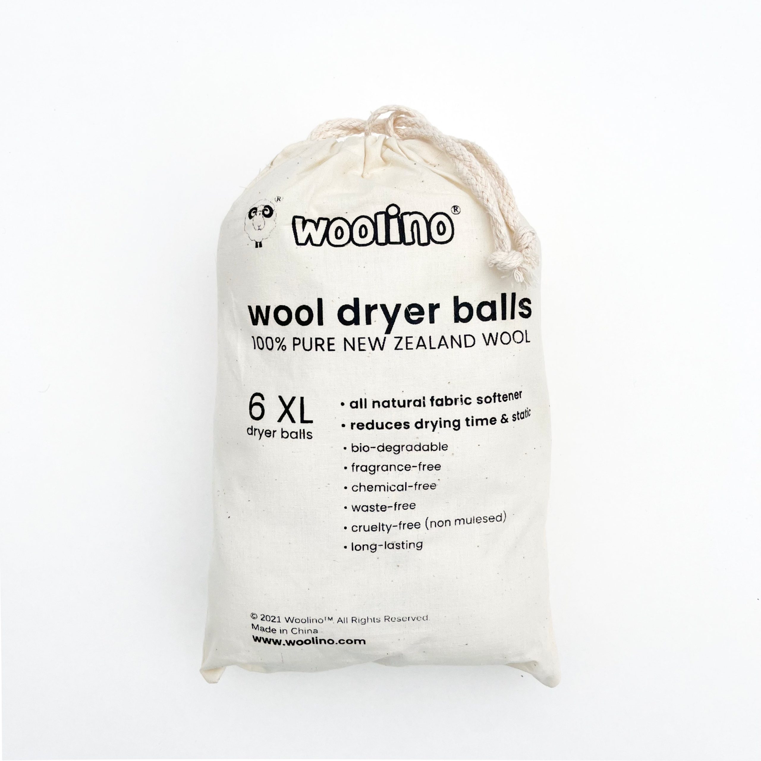 Wool Dryer Balls, 6 Pack XL Size, White - Image 4