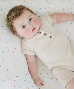 Ecolino Crib Sheet, 100% Organic Cotton, Dots