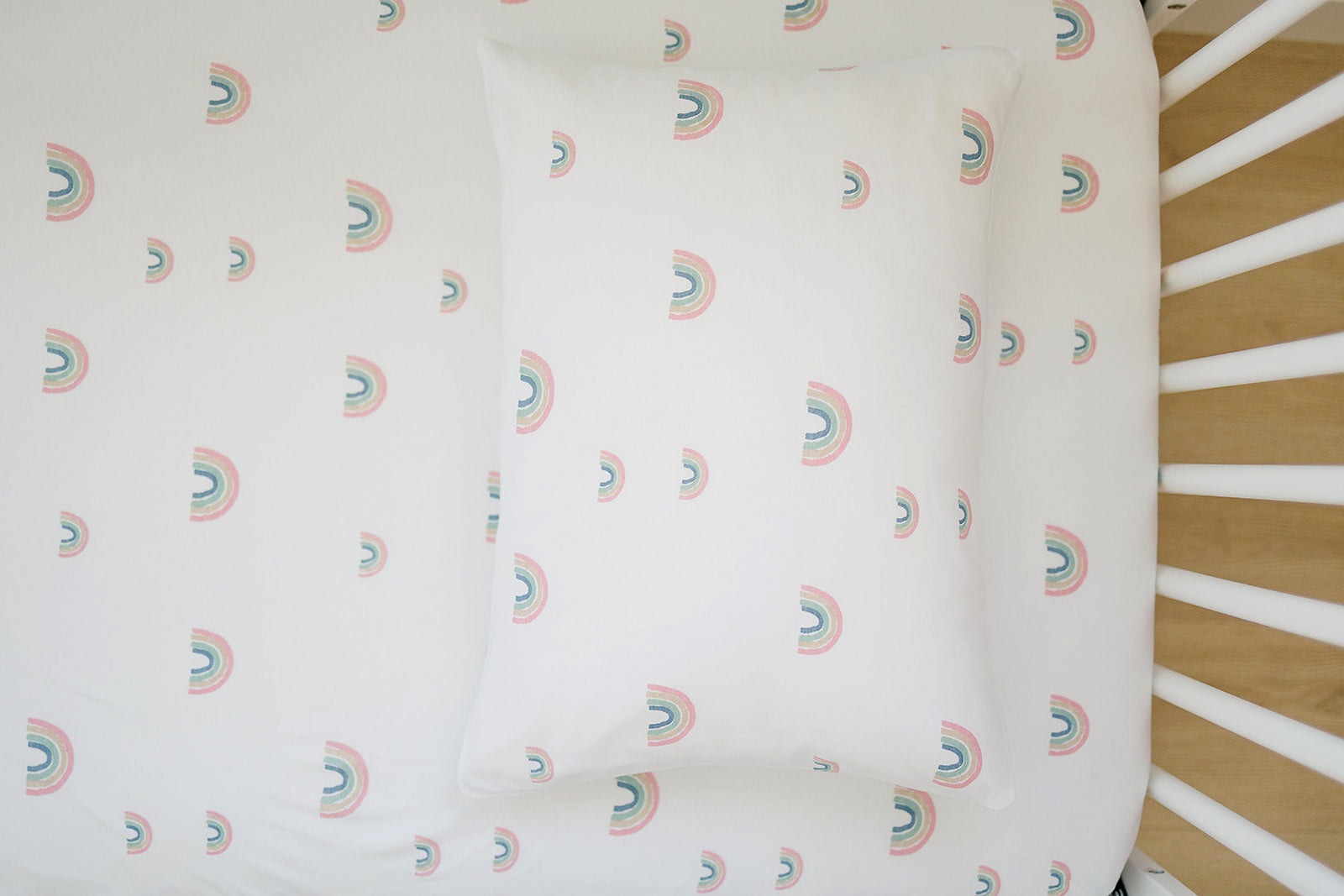 Ecolino Crib Sheet, 100% Organic Cotton, Rainbow